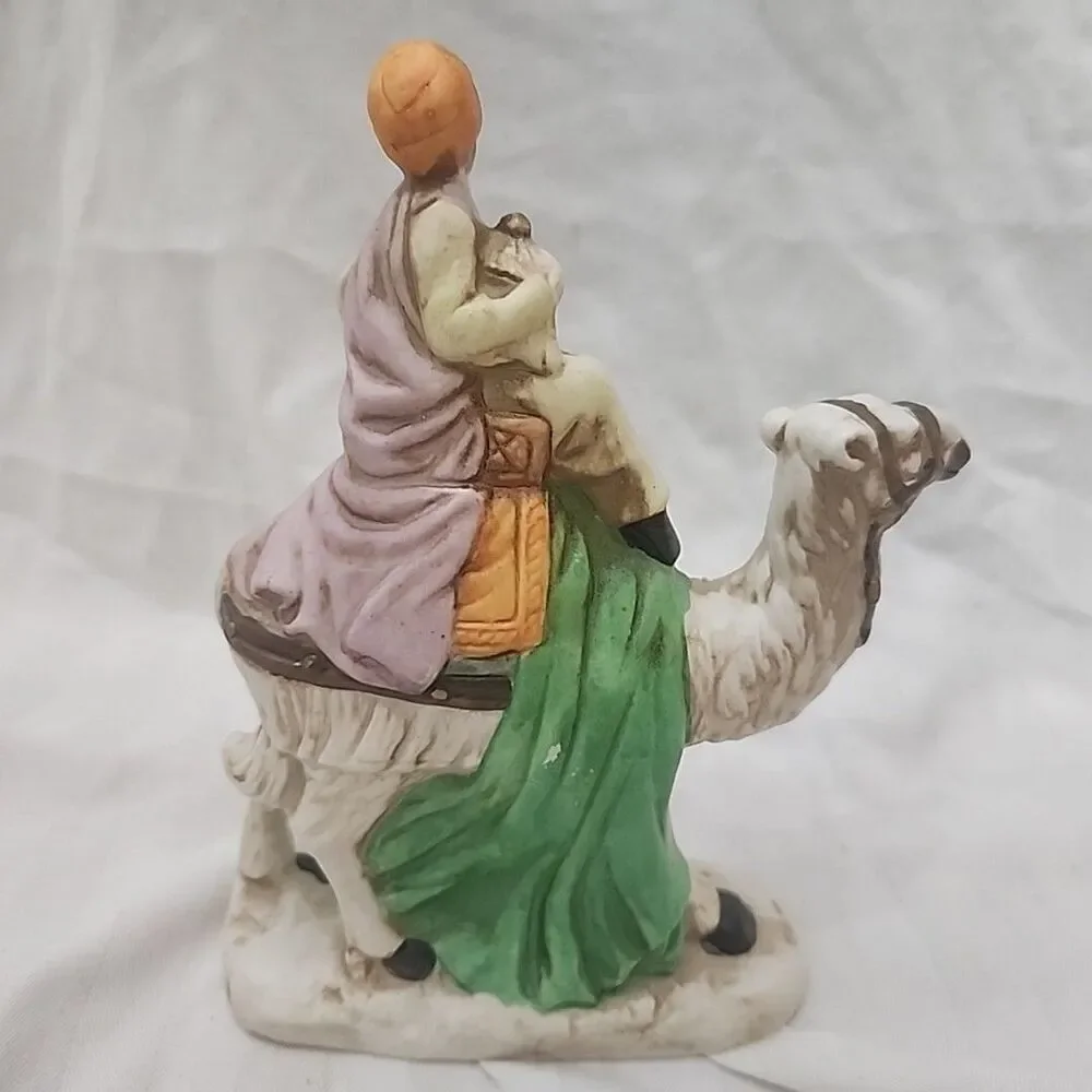Vintage Christmas Around the World Three Wisemen Nativity Figurines on Camels